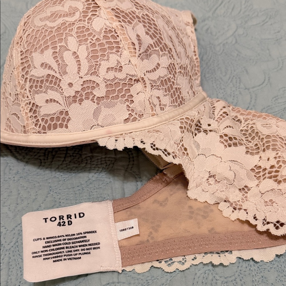 Torrid Blush Lace Bra